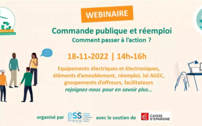 Webinaire ESS France – “Commande publique et réemploi : comment passer à l’action ?”