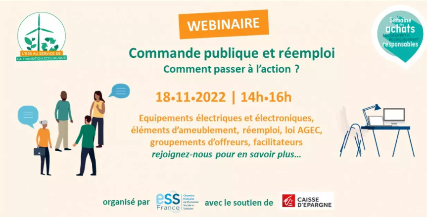 Webinaire ESS France – “Commande publique et réemploi : comment passer à l’action ?”