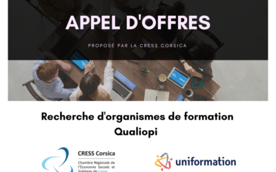 Appel d’offres CRESS Corsica : Programme de formations ESS – Recherche de prestataires, Organismes de Formations certifiés Qualiopi