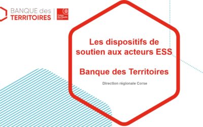 Atelier CRESS Corsica – Banque des Territoires : “Les dispositifs de soutien aux acteurs ESS”