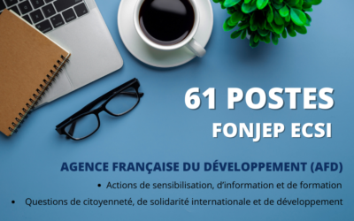 61 postes FONJEP ECSI disponibles pour attribution sur l’ensemble du territoire français