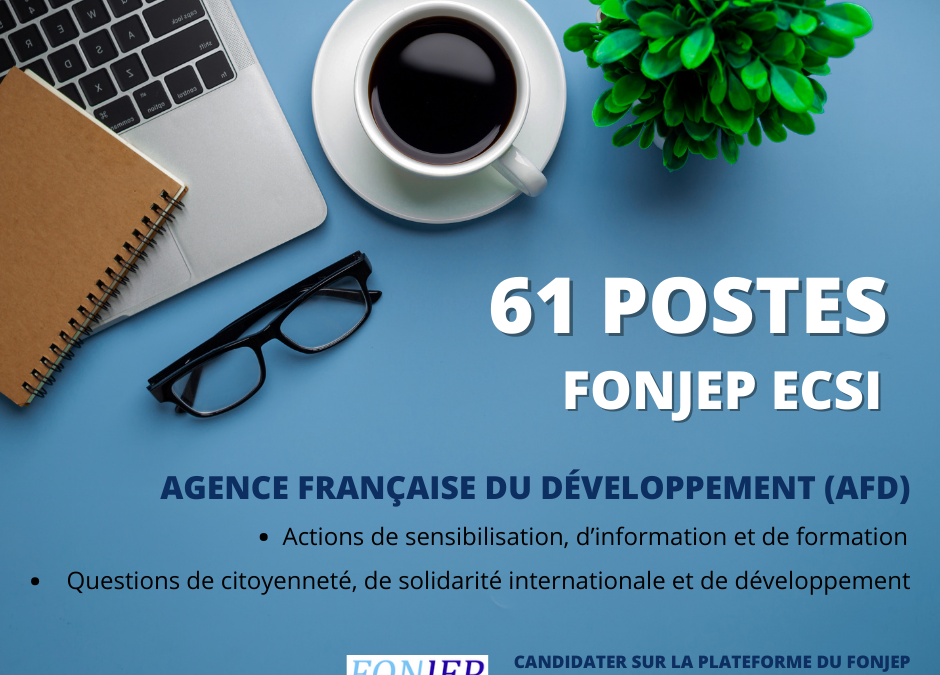 61 postes FONJEP ECSI disponibles pour attribution sur l’ensemble du territoire français