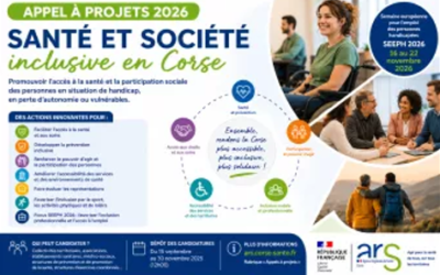 ARS de Corse – Appel à projet “Santé et Société inclusive” | Date de clôture : 10 septembre 2026