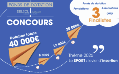Fonds de dotation DELSOL Avocats – “Concours 2026 : le sport, levier d’insertion” | Date de clôture : 08 septembre 2026